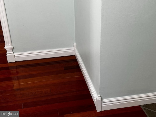 stairway with wood-type flooring