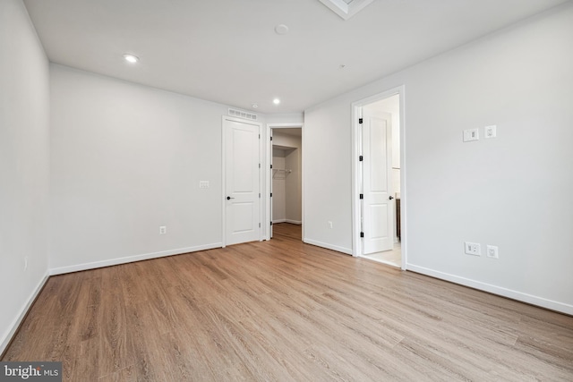 interior space with light wood-type flooring