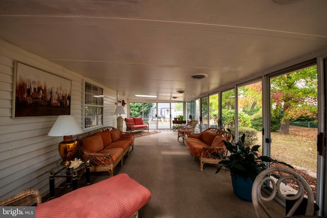 view of sunroom