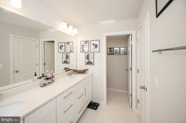 bathroom featuring vanity