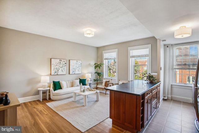 office area featuring hardwood / wood-style floors