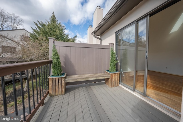 view of wooden terrace