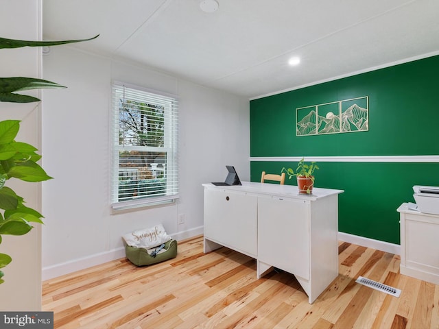 interior space with wood-type flooring