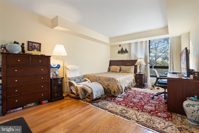 bedroom featuring light hardwood / wood-style floors