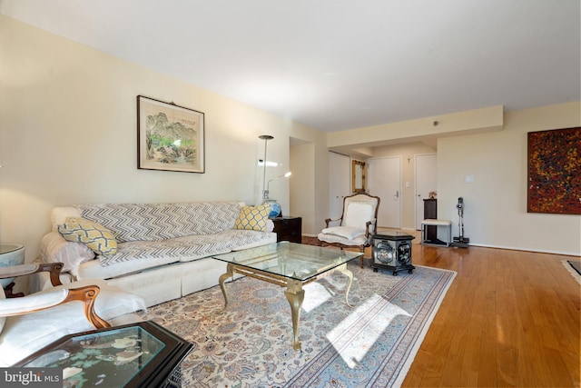 living room featuring hardwood / wood-style floors