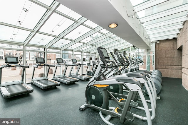 view of exercise room