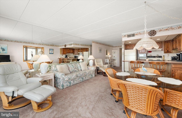 view of carpeted living room