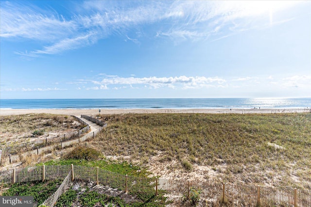 property view of water with a view of the beach