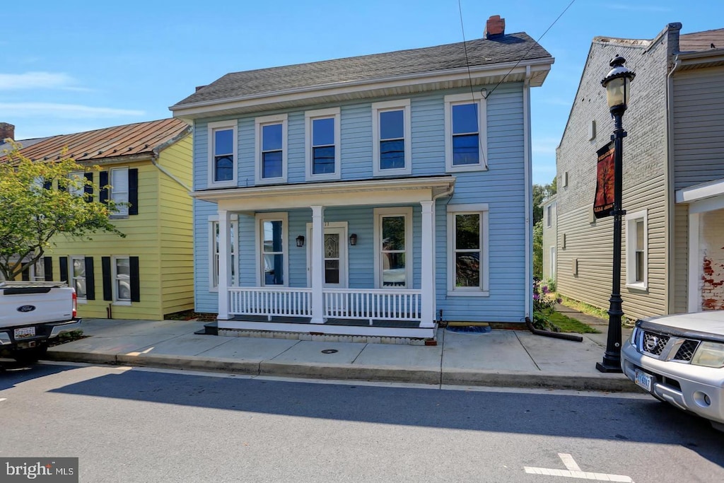 view of front of house featuring covered porch