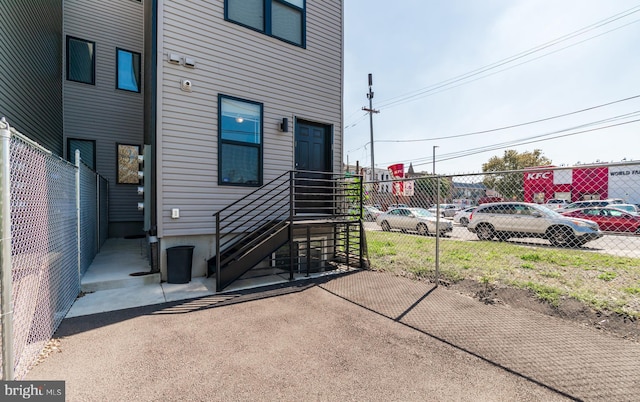 exterior space featuring fence