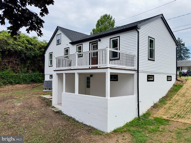 view of property exterior with cooling unit