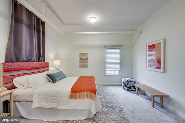 bedroom with carpet