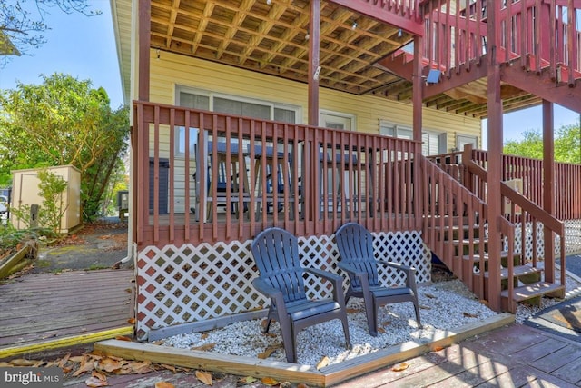 view of wooden terrace