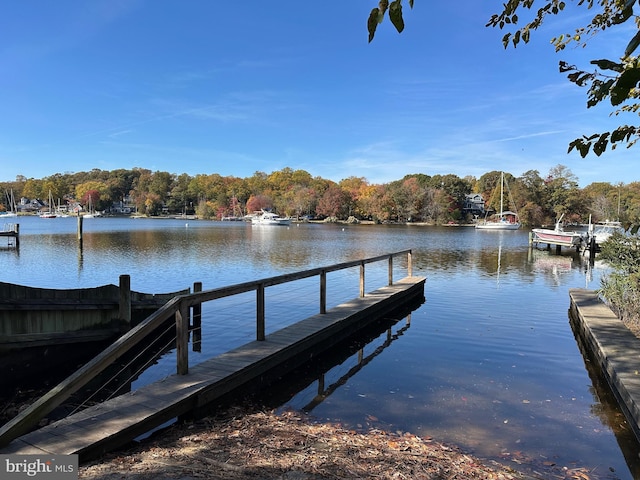 396 Laurel Trl, Crownsville, MD 21032 - dock area with a forest view and a water view