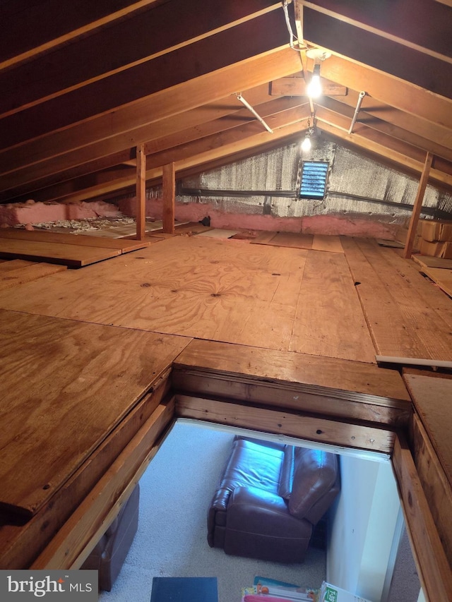 view of attic