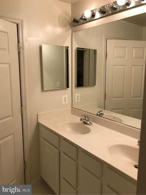 bathroom with vanity