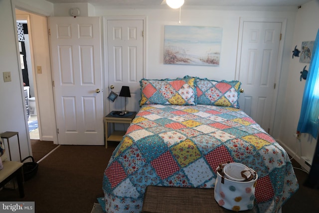 view of carpeted bedroom