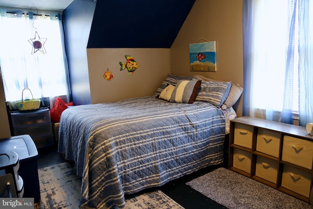 carpeted bedroom with multiple windows