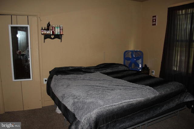 view of carpeted bedroom