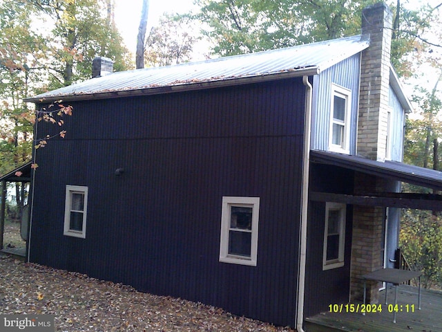53 Log House Ln, Ickesburg, PA 17037 - view of home's exterior featuring a chimney and metal roof