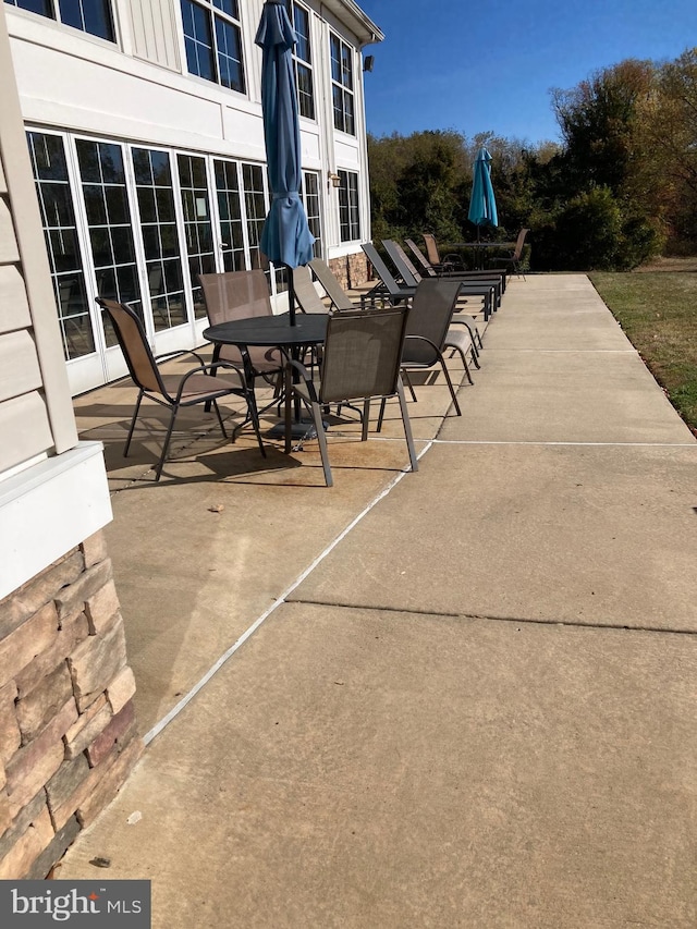 view of patio with french doors