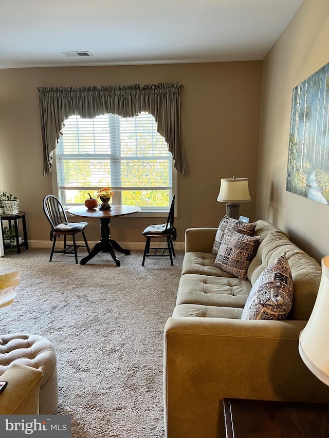 view of carpeted living room