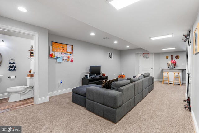 view of carpeted living room