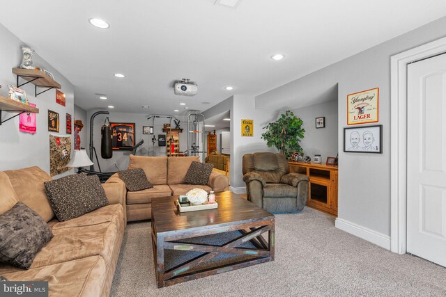 view of carpeted living room