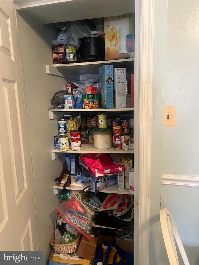 view of pantry