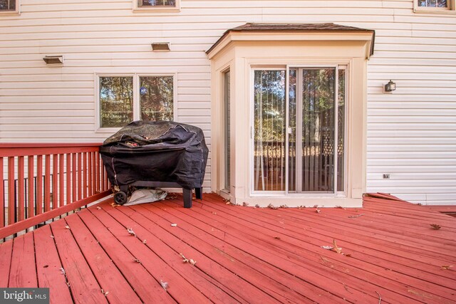 deck with area for grilling