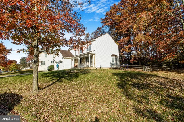 view of property exterior featuring a yard