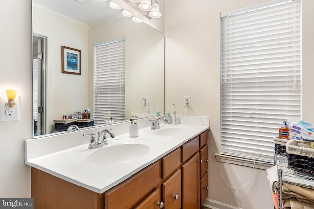 bathroom featuring vanity