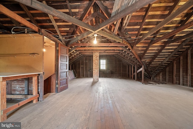 view of attic