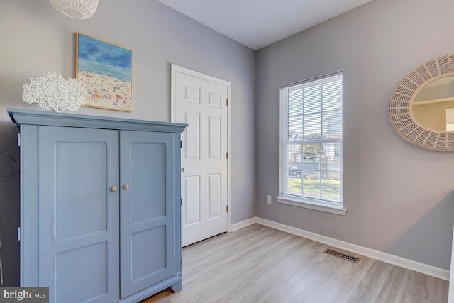 foyer entrance featuring light hardwood / wood-style flooring and plenty of natural light