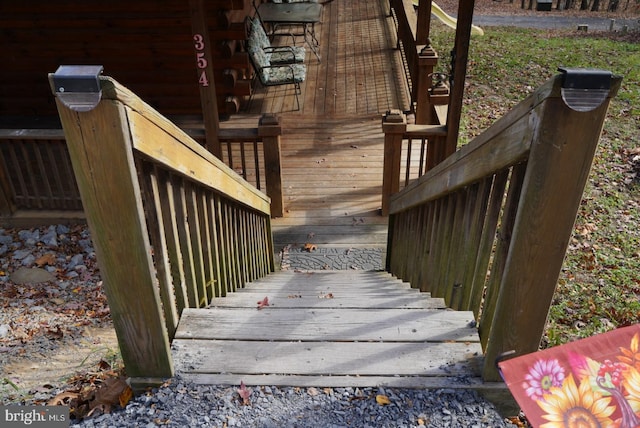 view of stairs