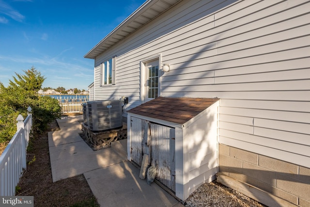 view of patio with central AC