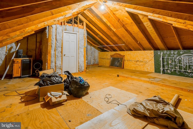 view of attic