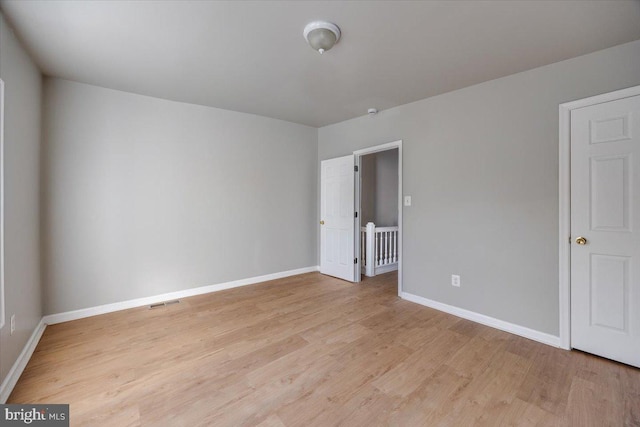 empty room featuring light hardwood / wood-style flooring