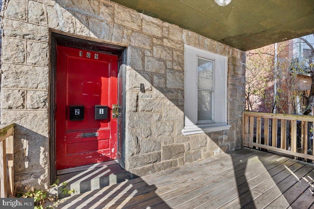 view of doorway to property