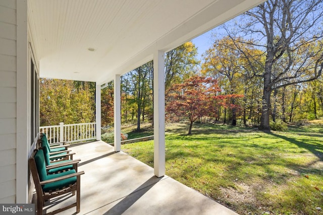 view of patio with covered porch