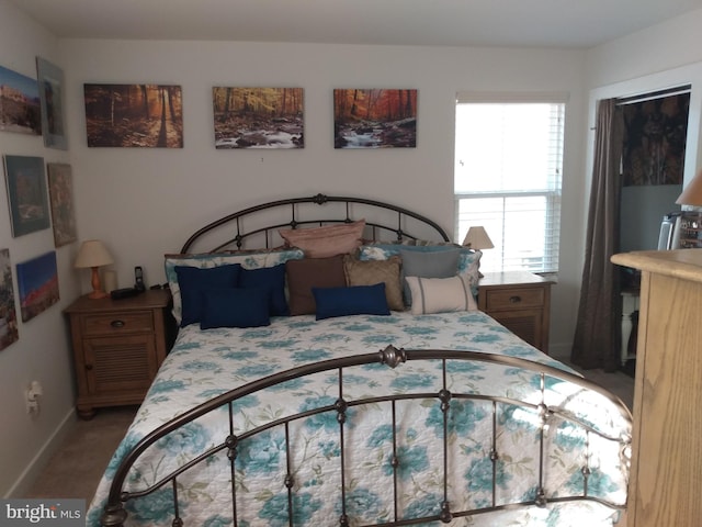 view of carpeted bedroom