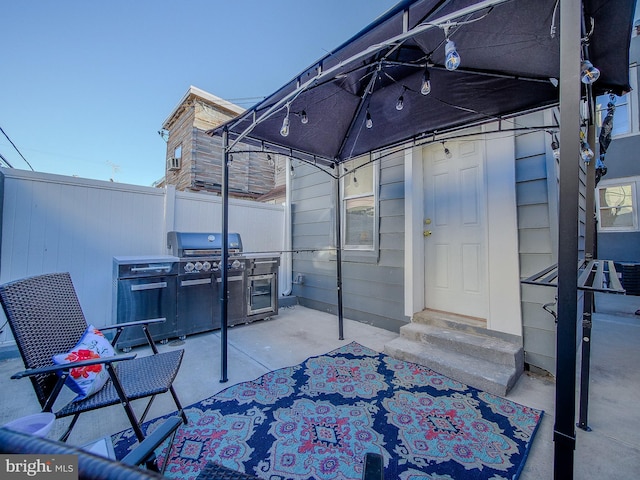 view of patio / terrace featuring area for grilling