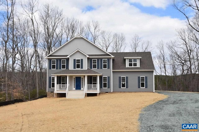 view of front of home featuring a porch