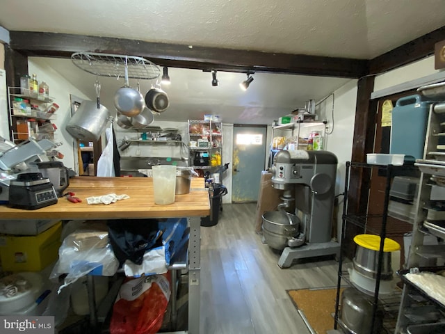 interior space with hardwood / wood-style flooring