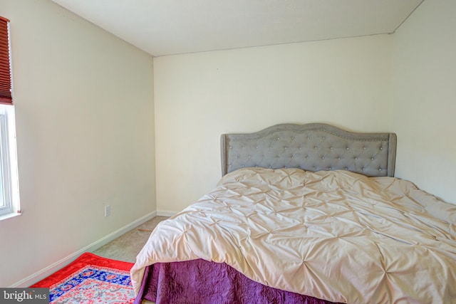 bedroom featuring carpet