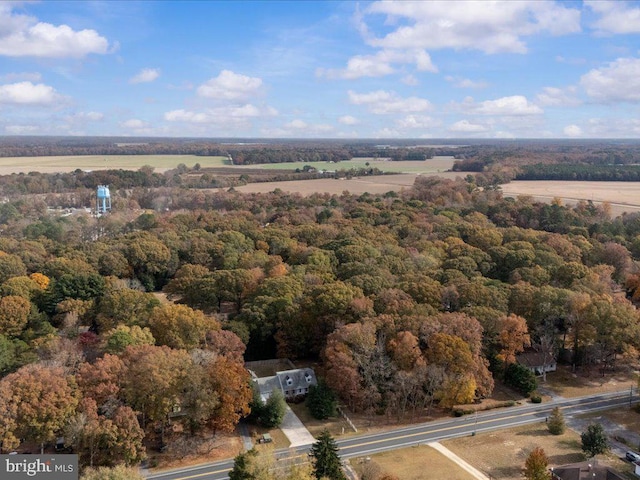 bird's eye view with a rural view