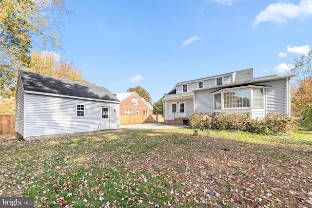 view of rear view of property