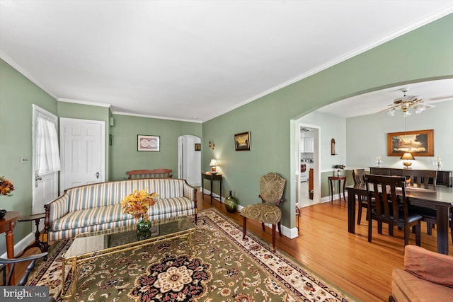 bedroom with hardwood / wood-style floors and crown molding