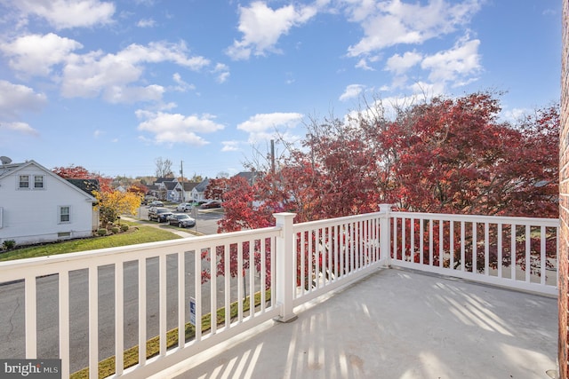 view of patio with a balcony