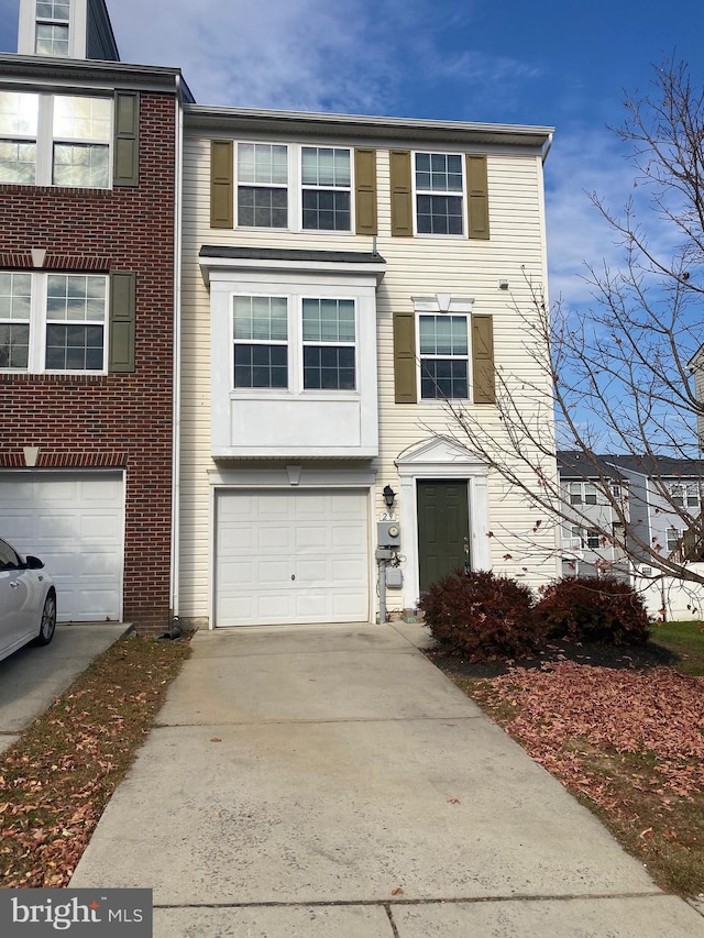 view of property featuring a garage